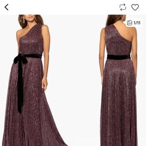 Elegant One-Shoulder Purple Dress